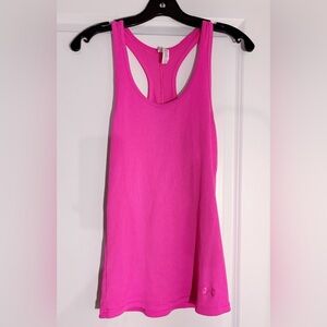 EUC - Women’s Under Armour Racerback Tank Top - Bright Pink - Size Medium